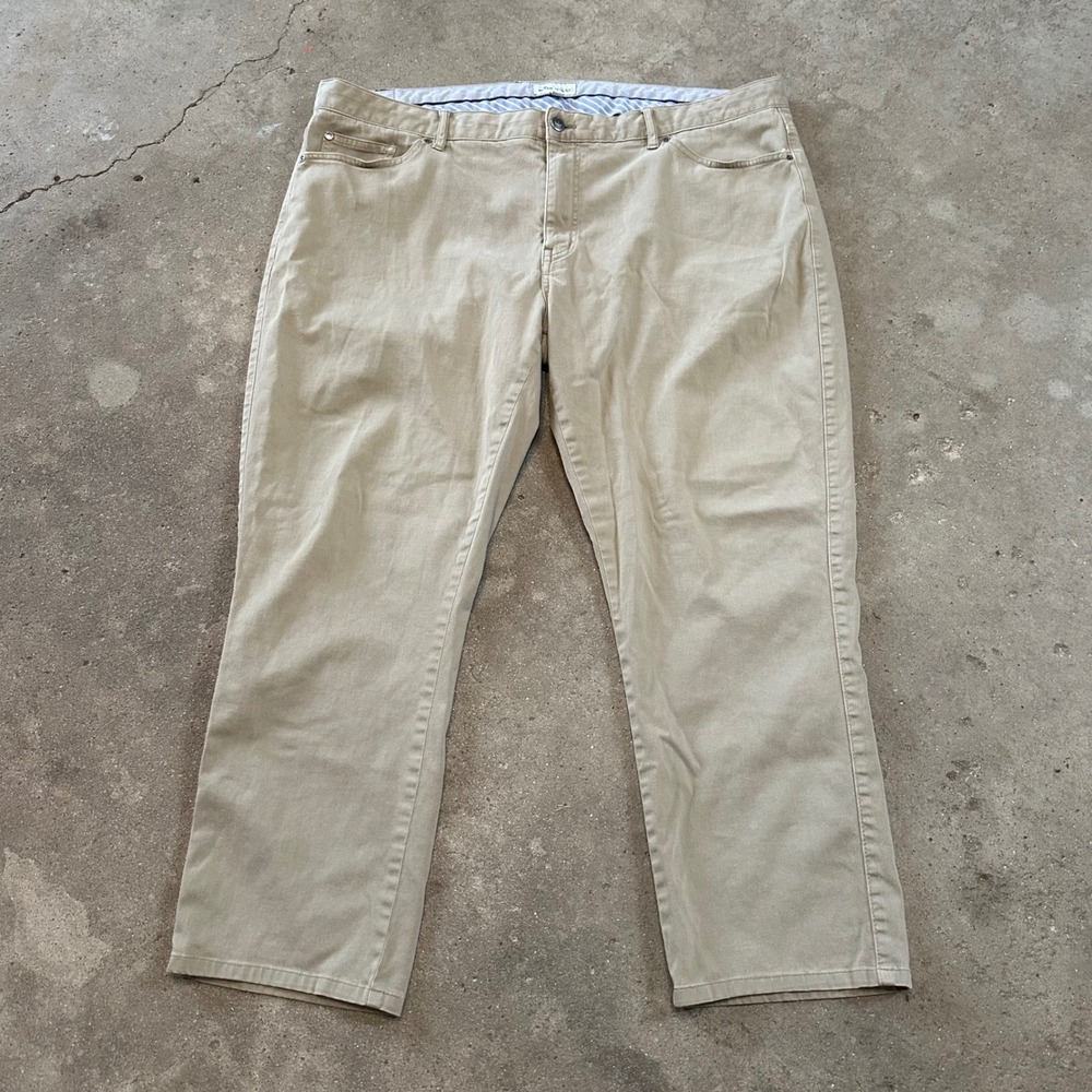 Peter Millar Ultimate Sateen 5-Pocket Pants Men 42 Tan Cotton Modal Stretch